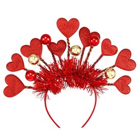 Reaky Heart Headband, Valentine's Day Headbands, Red Flower Headband, Festival, Party, Costume, Hair Accessories for Women