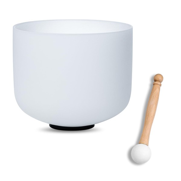 CALM CLANG 7inch White E Note Solar Plexus Quartz Crystal