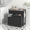 STIKELY Laundry Hamper Laundry Basket with 3 Section Pull-Out Rolling