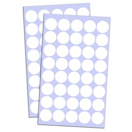 2000 Pieces, 20mm - White Dot Stickers, Sticky Dots Round Circle Spot Labels