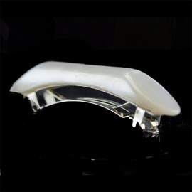 1 x patent clip cylinder with flattened edges, approx. 10 cm long and 2.8 cm wide, in silk white, made in Germany WeLoveBeads