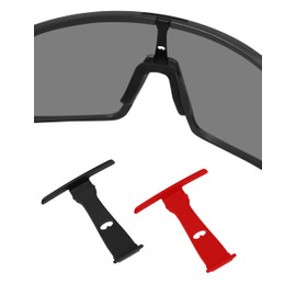 Replacement Wicket for Oakley Sutro OO9406/Sutro Asian Fit OO9406A/Sutro S OO9462 Sunglass - 2 Pairs(Black + Red)