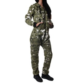 Crazy Age Cosy and Warm Script Jumpsuit, Green