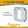 Airmont Products AP-12093, 4" Square Decorator Switch Electrical Box Cover,