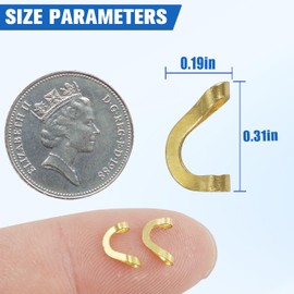 Fishing Clevis Easy Spin Spinner Clevis, 120pcs U-Shaped Brass Links Spinner Blade Clevis for Lure Fishing Spoon Spinnerbait Parts Accessory Inline Spinner Making Freshwater Saltwater