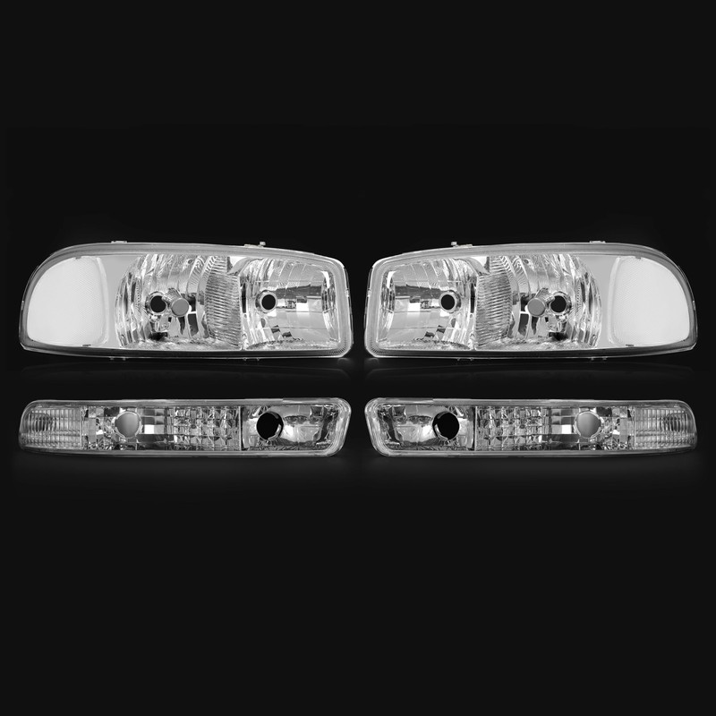 KUAFU Headlight+Corner Light Compatible with 1999-2007 GMC Sierra 1500 2500