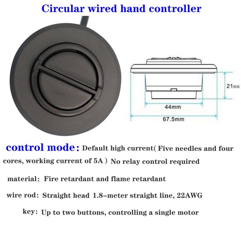 SZAWINLI Round Recliner Switch 2 Button 5 Pin Fixed Plug