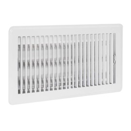 EZ-Flo 61638, White Floor Register Diffuser, 12 inch (W) x 6 inch (H) Opening, 6" x 12"
