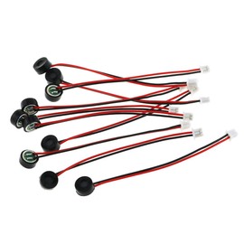 E-outstanding MIC Electret Micrófono condensador 10 unidades 6027 remoto remoto de alta sensibilidad micrófono de reconocimiento de voz inteligente con 2 cables y terminal 1.25