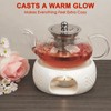 KAYCROWN Teapot Warmer, Ceramic Tea Warmer with Tealight Holder, Teapot