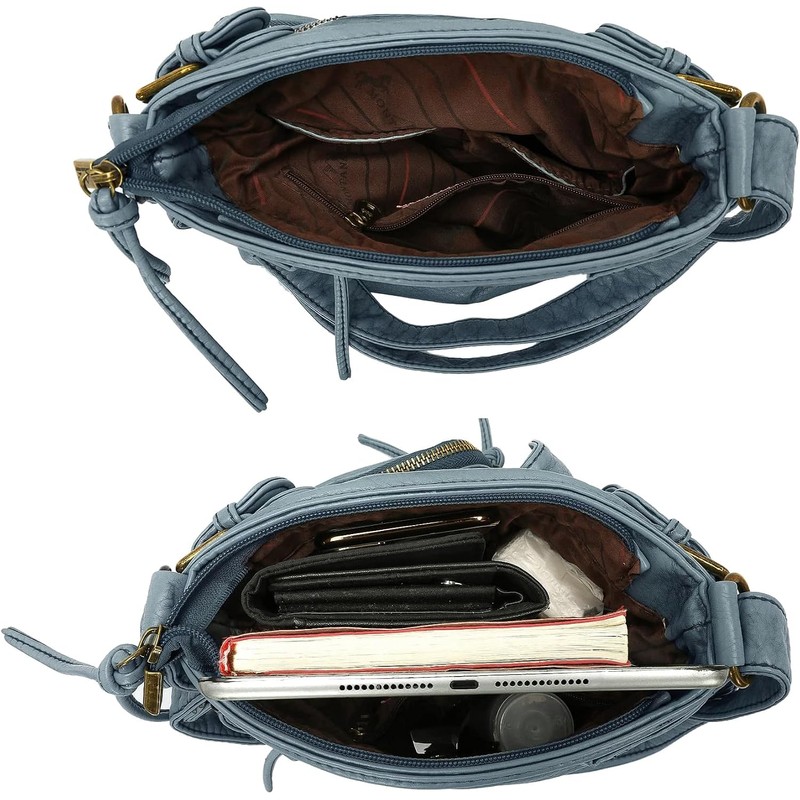 Montana West - Bolso cruzado para mujer, con múltiples bolsillos,