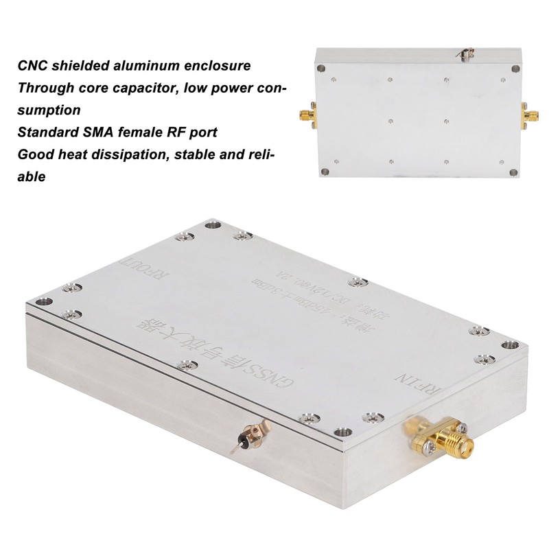GNSS Signal Amplifier High Gain 45dbm Navigation RF Signal Booster