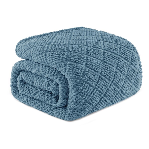 Whale Flotilla Fuzzy Fleece Queen Size Blanket for Bed, Soft