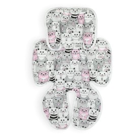 OLOBABY Total Body Support Infant Snuzzler Reducer Head and Body Support Anti Allergic Cotton (Grey and Pink Cats)