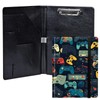 BFDHGQZC Gaming Controllersca PU Leather Padfolio Clipboard Notepad with Pen