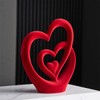 AWNR Red Heart Hands Sculpture,Small Shelf Decor,Tv Stand Decor Items