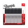 Sharpie 1812419 Sharpie Permanent Markers, Black, Set of 12, Black,