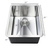 16 Inch Stainless Steel Undermount Single Bowl Kitchen Sink 15mm