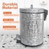 Autumn Alley Galvanized Metal Pedal Waste Bin | 5L, 1.3