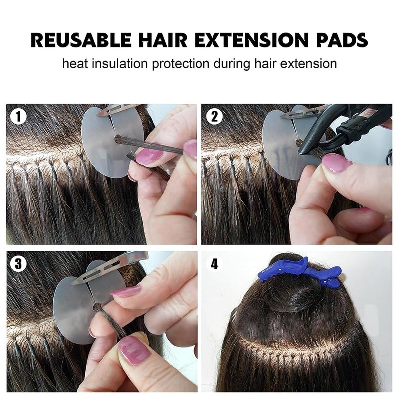 GlamorDove Hair Extensions Heat Protector Shields Thick Templates Heat Shield