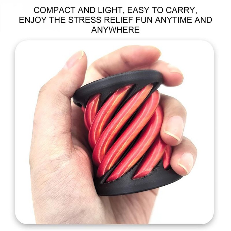 Impossible Pyramid Passthrough Sculpture, Printed Rotating spirals Cone Fidget Toy,