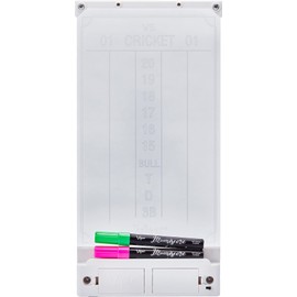 Viper Illumiscore See-Through Illuminated Back-Lit Dry Erase Dart Scoreboard, Standard (15.50" L x 7.50" W), White/Clear