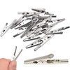 50Pcs Alligator Clips Silver, Spring Clamps, Metal Croc Clips for