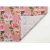 S4Sassy Pink Stripe & Ranunculus Floral Cotton Napkin Printed Everyday