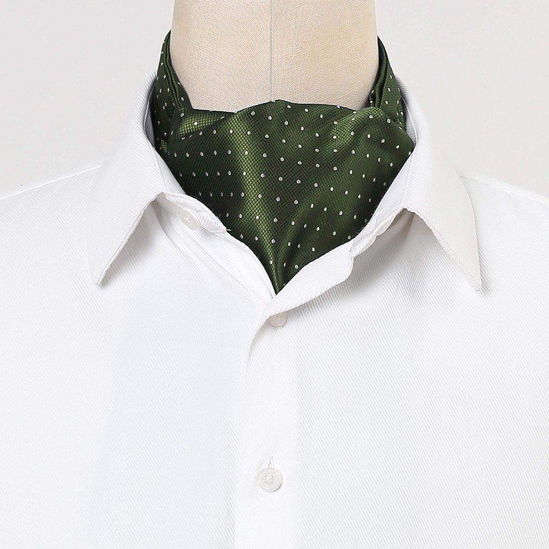 Allegra K Polka Dot Pattern Ascot Tie, Scarf, Cravat Tie,