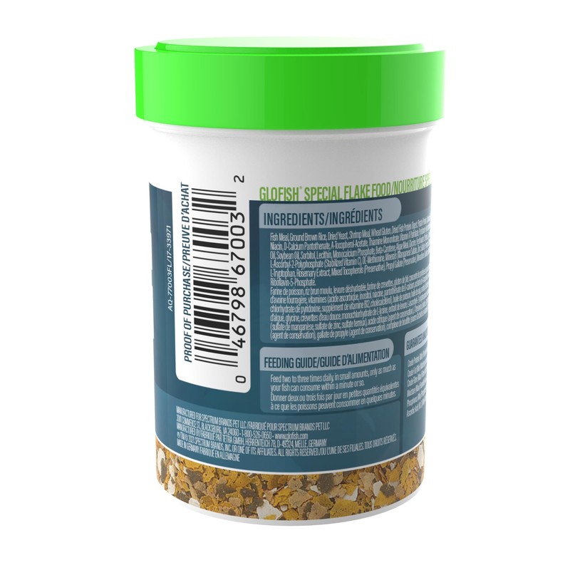 GloFish Special Flake Dry Fish Food for Brightness, 1.59 Oz