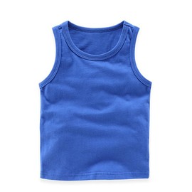 RUKOSU Toddler Baby Boy's Sleeveless Tank Tops Kids Girls Summer Basic Cami Shirts Cotton Athletic Undershirts T-Shirts Vest Blue 4T