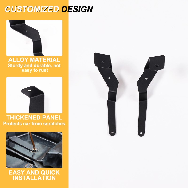 car-attention Side A-Pillar Hood Ditch Light Bar Mount Brackets For