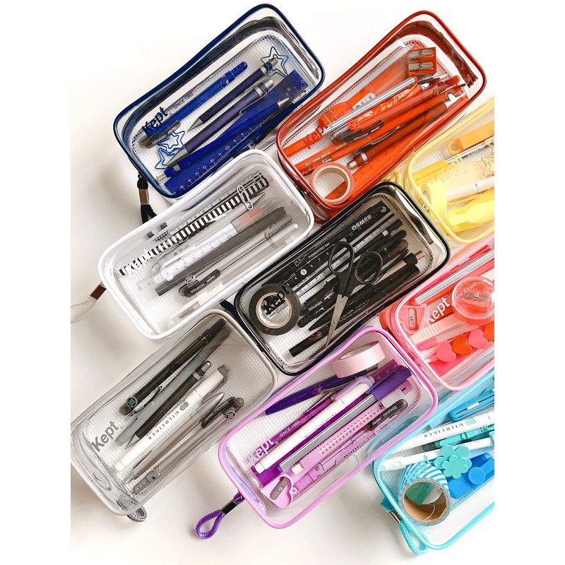 Kept Raymay KPF902V Fujii Pencil Case, Clear Pen Pouch, Violet