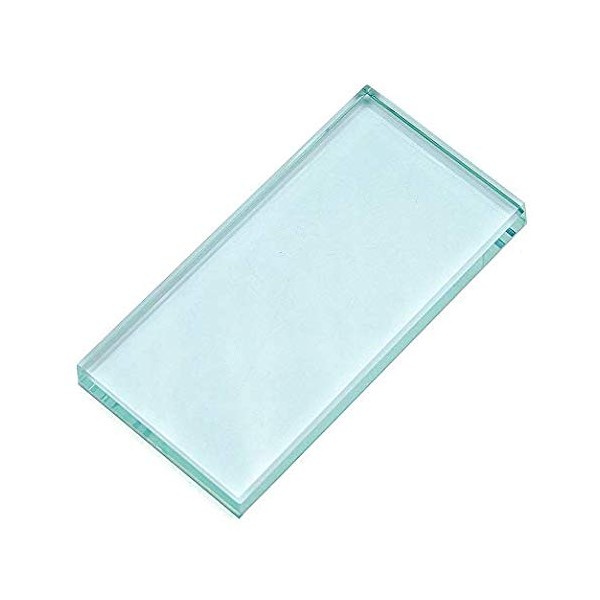 Pro Nail Art Painting Color Toning Glass Board Glass Makeup Palette Eyelash Extension Adhesive Glue Pallet Glass Palette Stand（2 x 4 Inch ）
