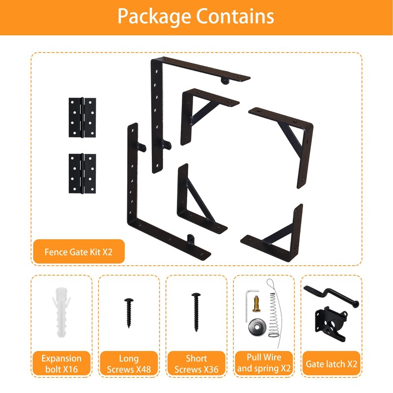 Anti Sag Fence Gate Kit Gate Hardware Gate Latch for