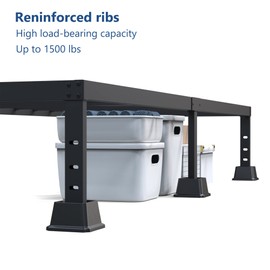 Ahasolid Bed Risers 2 Inch Heavy Duty, Furniture Risers for Bed Frame, Couch, Desk, Chair, Lifts Up to 3,500 lb, Set of 8, Black