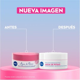 NIVEA Agua de Rosas Gel Crema Hidratante (50 ml) - Con Ácido Hialurónico para una Piel Radiante y Fresca - Ideal para Todo Tipo de Piel