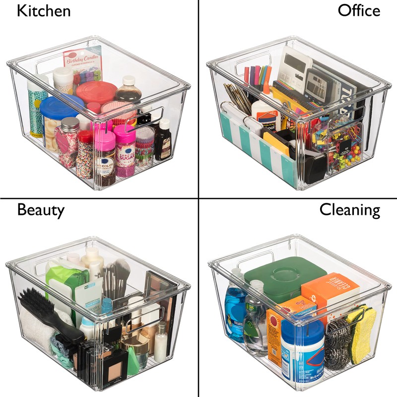 ClearSpace Plastic Storage Bins with Lids X-Large – Perfect Kitchen