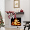 SAUMONIERES Fireplace Mantel Shelves 60 Inch Solid Wood Wall Mounted