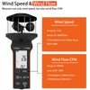 Wind Cup Anemometer with Compass, Handheld CFM Meter Measures Wind