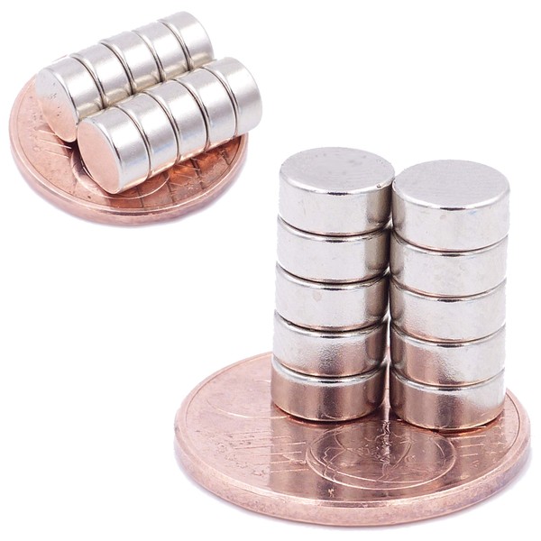 Brudazon 10 Mini Disc Magnets 7 x 3 mm N52
