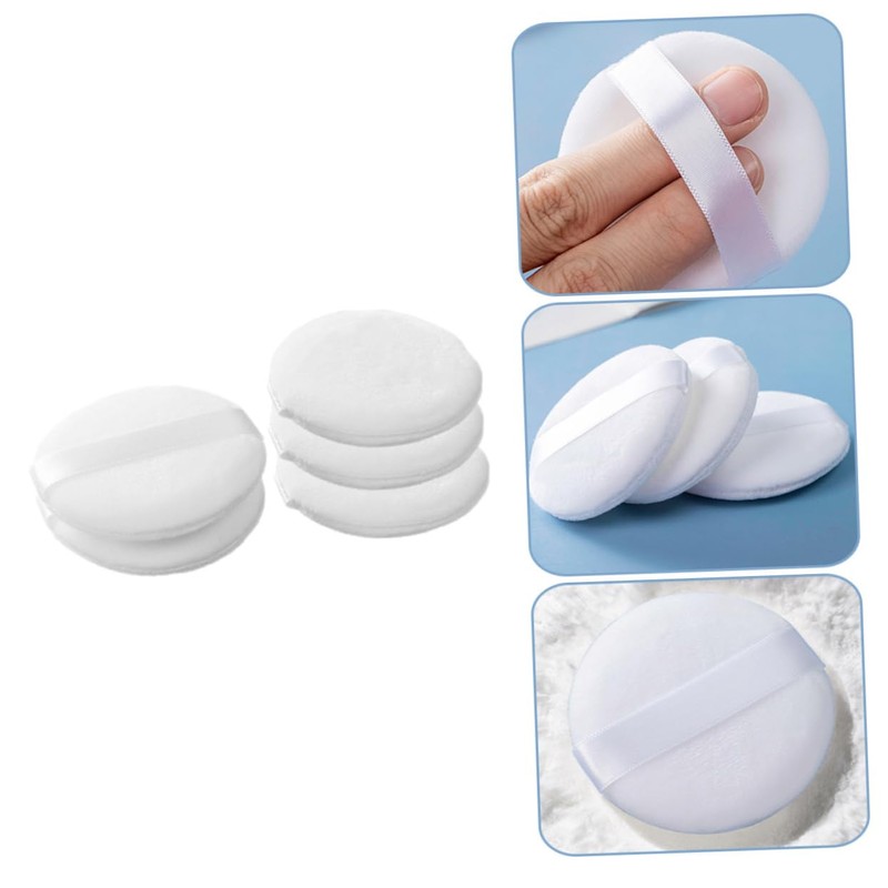 FOMIYES 5pcs Makeup Powder Puff Soft Velour Cosmetic Applicator for