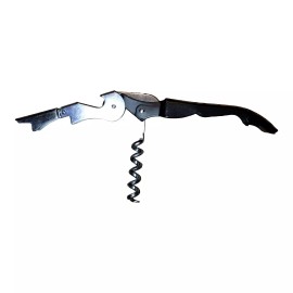 Unbranded Corkscrew Wine Bottle Opener Waiter Key Cork Screw Foil Cutter Server Gift Black