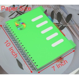 5 Subject Notebook, 4 Pcs 4 Color 10 Inch x 7 Inch B5 Spiral Notebook With Waterproof Plastic Softcover, 300 Pages 80 Gsm College Ruled Papers With 5 Sheets Colorful Movable Dividers (4 Color)