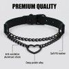 2PCS Goth Heart Chain Layered Choker Necklace For Women,Goodgirl Collar