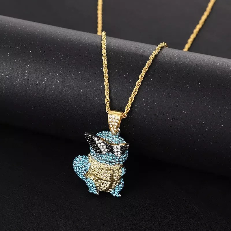 Alien Technology Collar Squirtle Pokemón Anime Fantasía Joyería Cadena Regalo
