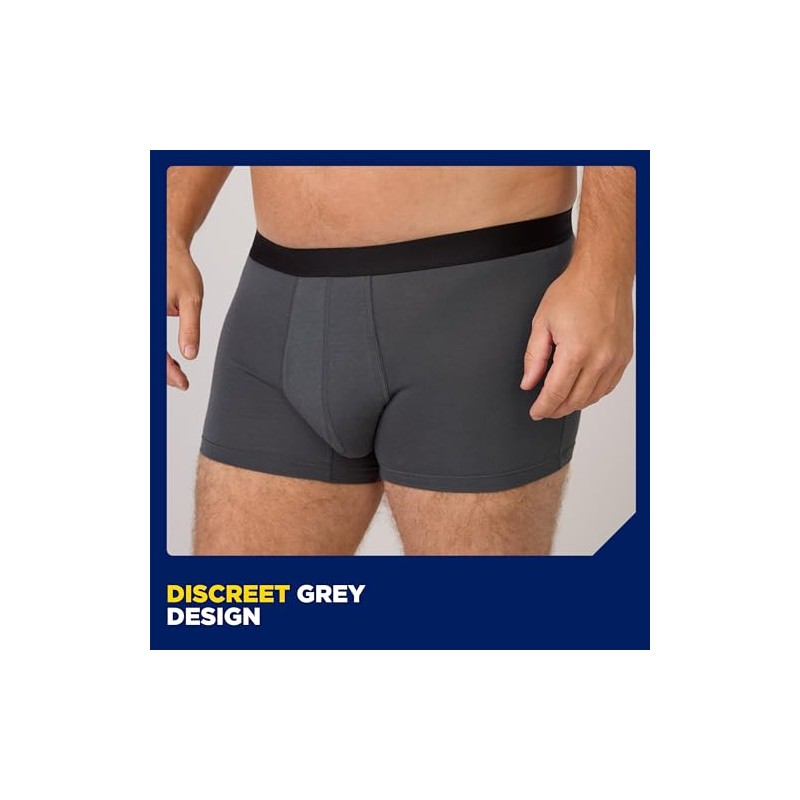 TENA Men Protective Boxers, Discreet Fit Washable Incontinence Pants that