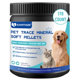 Schupethauer SCHUPETHAUER Trace Mineral Soft Chews for Dogs & Cats C Nutritional Supplement for Immune Support, Metabolism, and Healthy Skin & Coat C 9.17 oz / 260g (170 Chews)
