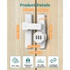 YogePote Keyless 90/180 Degree Sliding Barn Door Lock Latch, White-1PC
