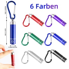 Indrnif Pack of 14 Mini LED Torches, Mini Torch Keyring, Children's Torch with Keyring, Children's Hand Lamp, Mini Torch Gifts for Party Bags, Children's Birthday Parties